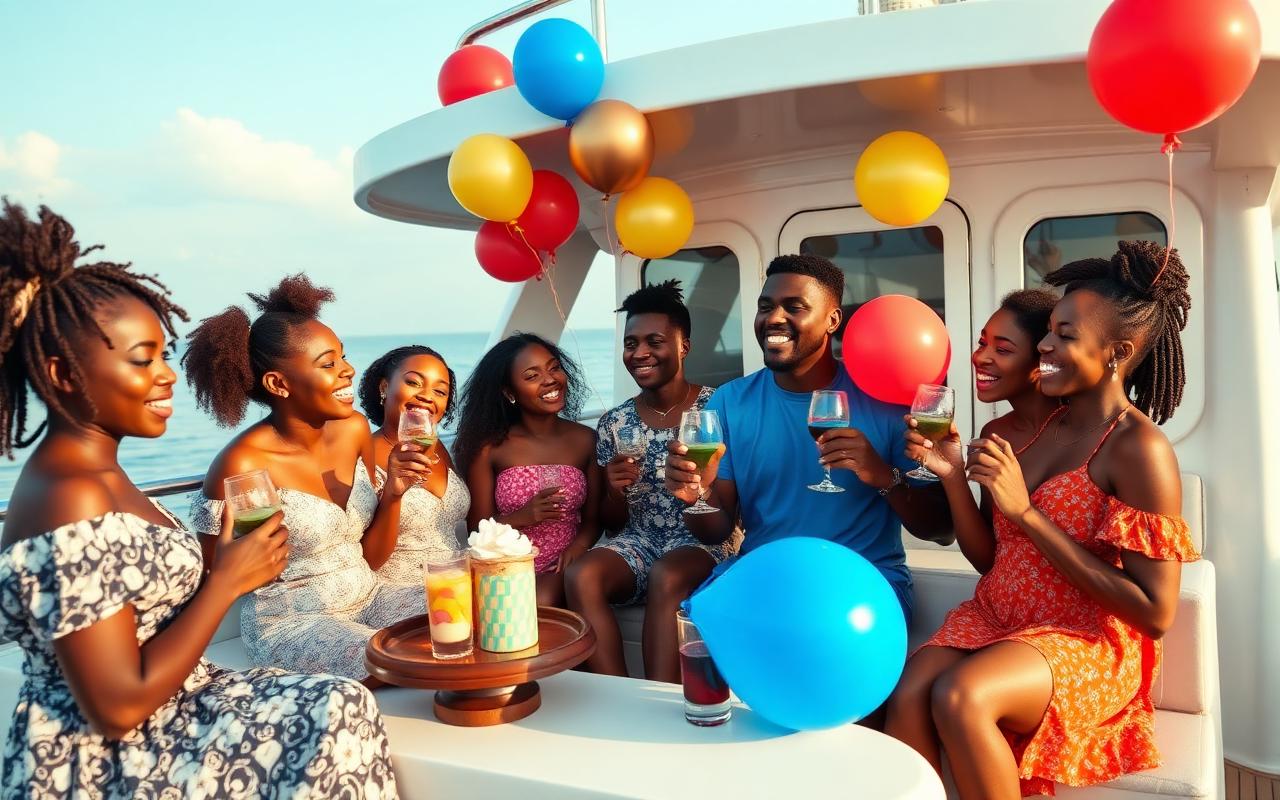 Birthday celebration on a private boat in Lagos